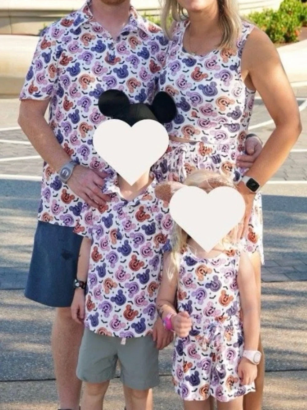 Family Matching Halloween Costume Set - Purple & White Pattern